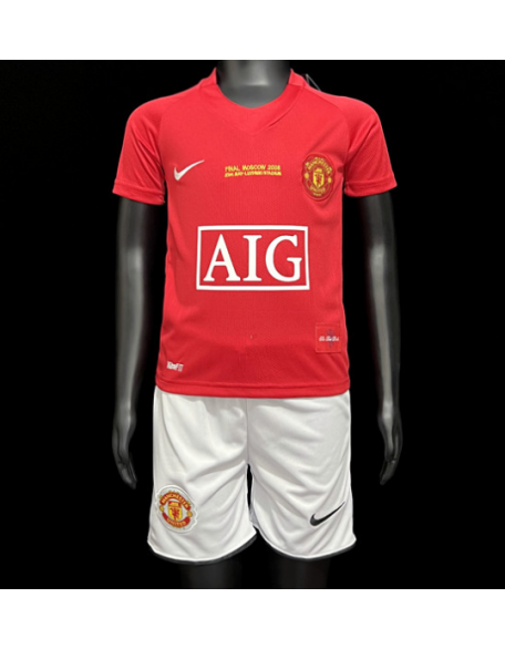 Manchester United Home Jersey Retro 07/08 For Kids 