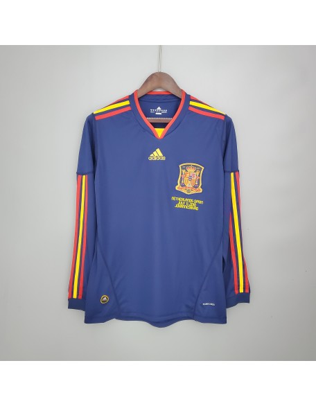 Spain Away Jerseys 2010 Retro long sleeve